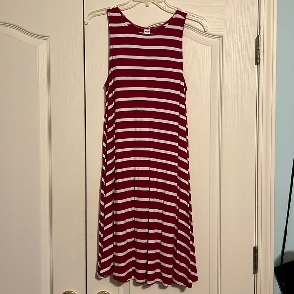 Red and White Strip Sun Dress